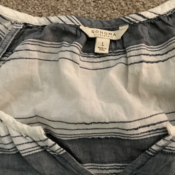 Sonoma 3/4 sleeve lightweight cotton shirt large - Picture 2 of 2